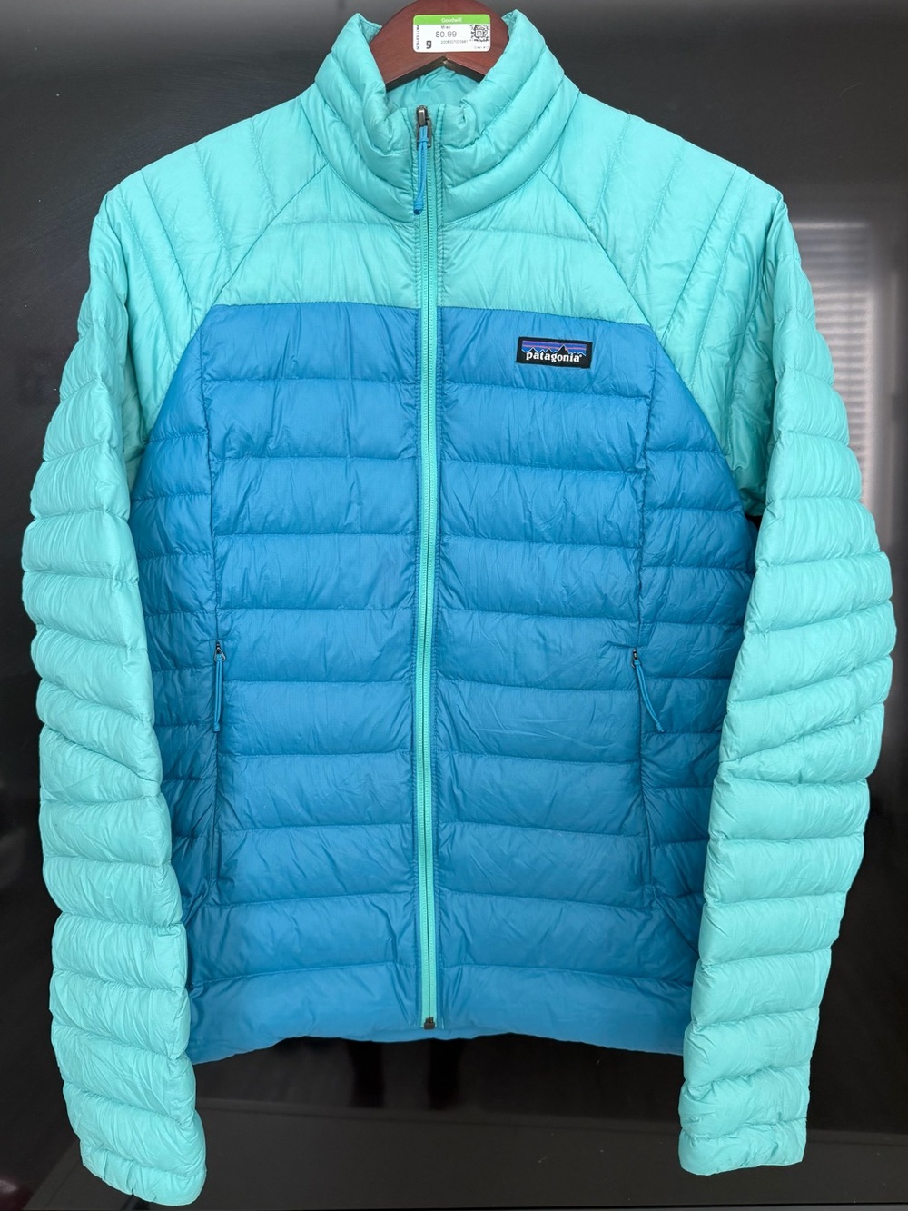 Patagonia Womens Down Sweater Insulated Jacket Medium Blue Excellent Condition
